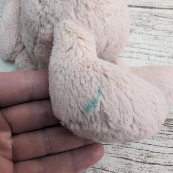 Jellycat Lot of 3 – Pink bashful bunny, Grey bunny soother, White Lovey soother - Picture 5 of 6